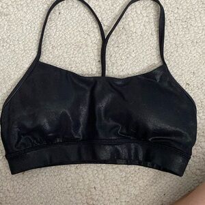 Black shimmery lululemon sports bra